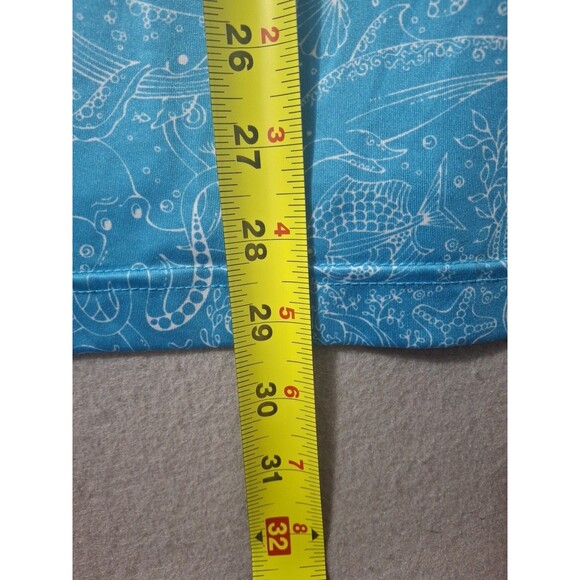 Maelreg Golf Polo Men Stretch Performance AOP Marine Life Whales Seahorse Turtle - Picture 7 of 8